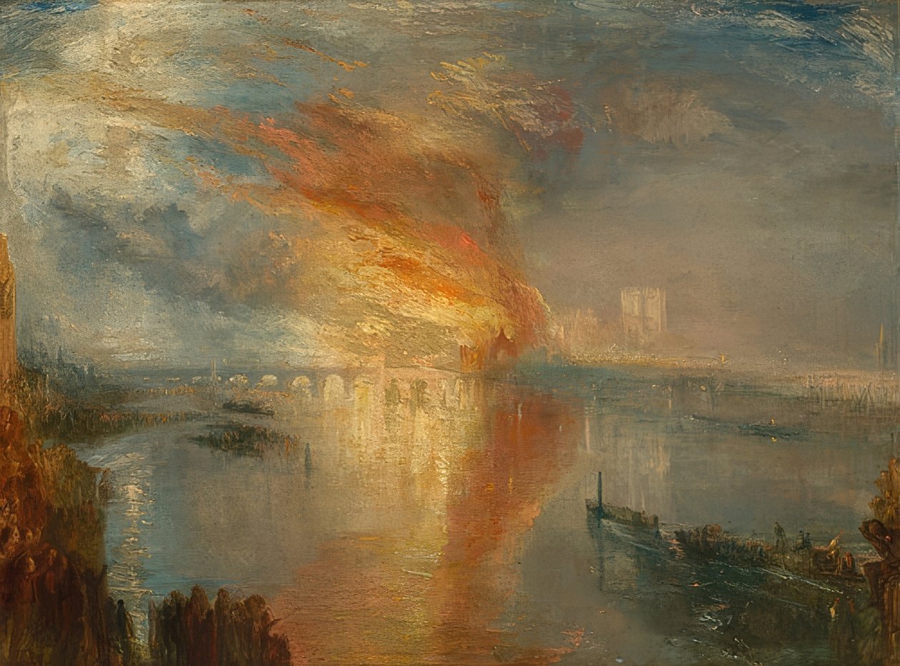 Der Brand der Houses of Lords and Commons, 16. Oktober 1834. 1835 von Joseph Mallord William Turner