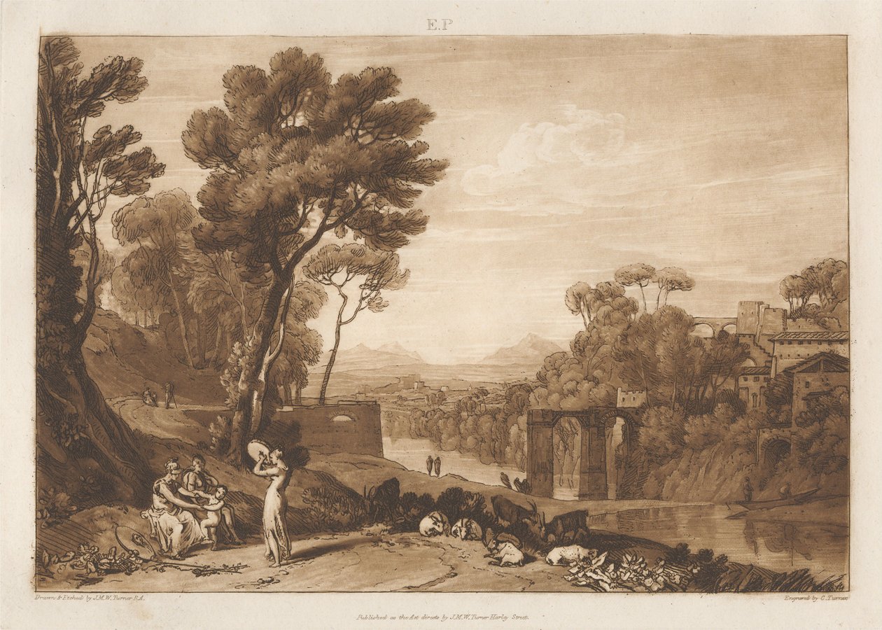 Die Frau und das Tamburin von Joseph Mallord William Turner