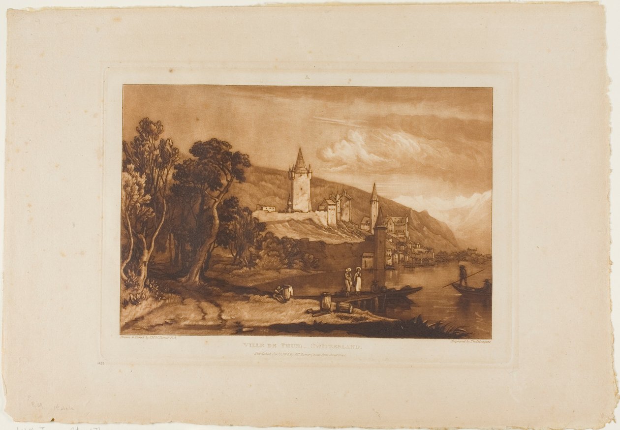 Stadt Thun, Platte 59 aus Liber Studiorum von Joseph Mallord William Turner