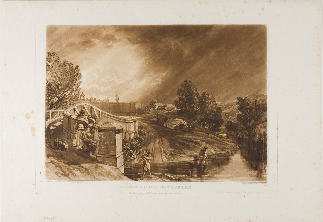 Brunnenkressesammler, Platte 62 aus Liber Studiorum von Joseph Mallord William Turner