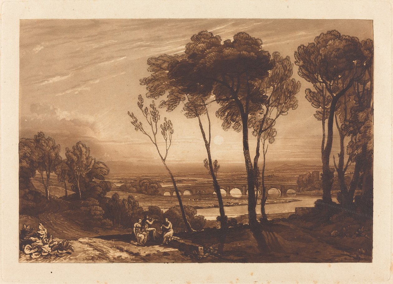 Die Brücke im Mittelgrund von Joseph Mallord William Turner and Charles Turner