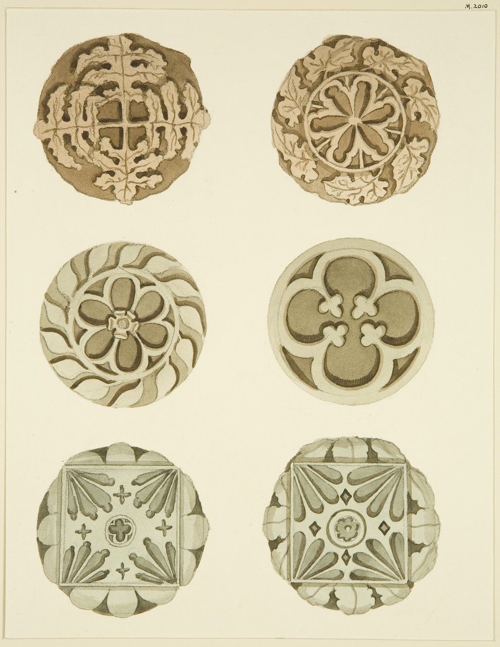 Gewölbesteine (Bossen) in der Decke von St. Mary Redcliffe von Joseph Manning
