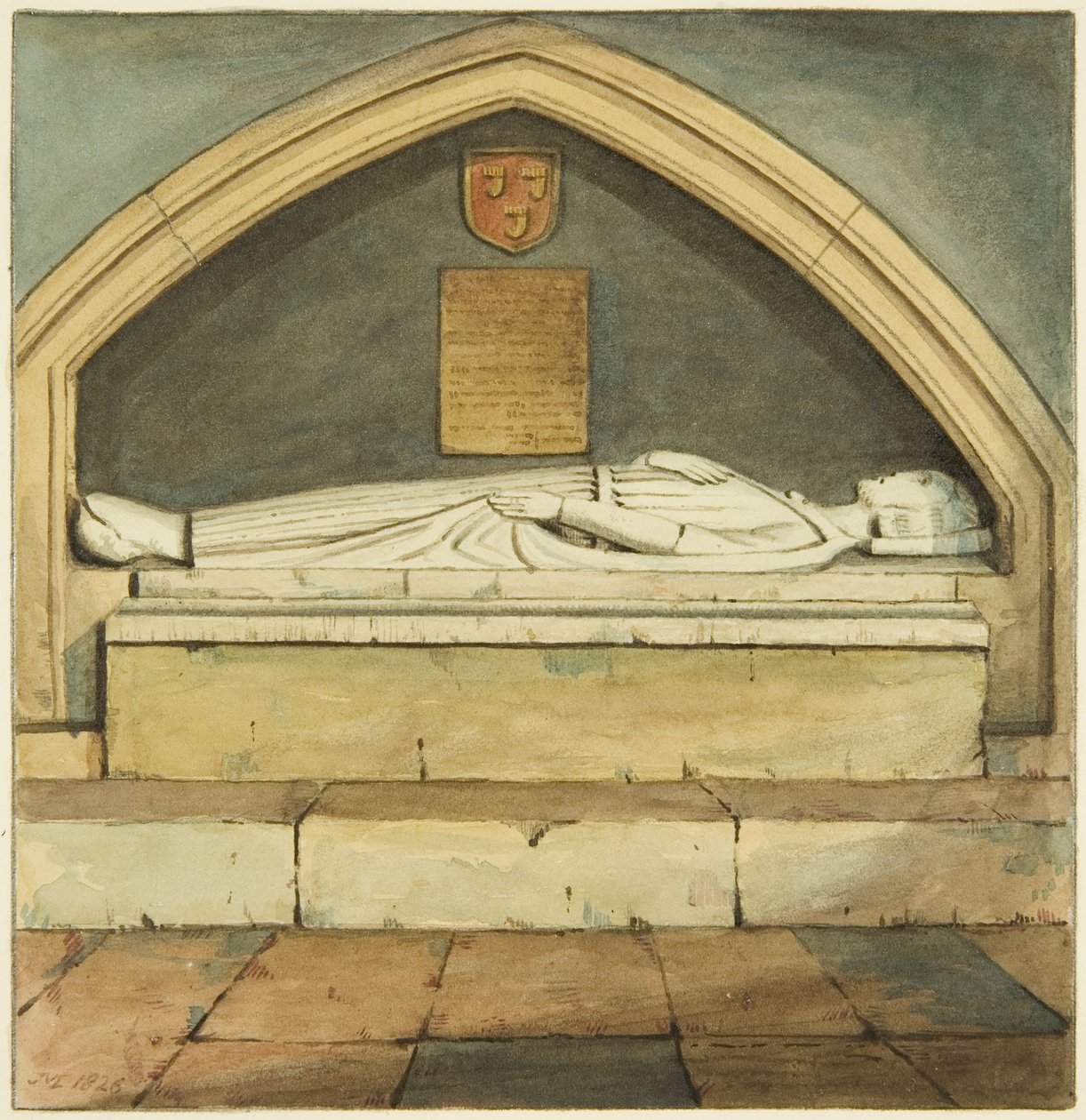 Monument von Robert, Earl of Gloucester, im Südschiff von St. James von Joseph Manning