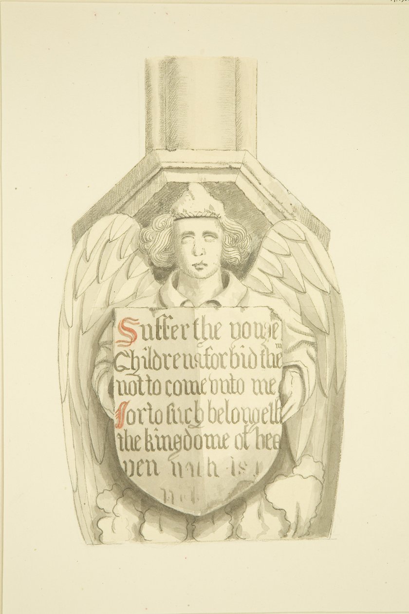 Träger gegen eine Säule im südwestlichen Winkel, nahe der Orgel von St. Mary Redcliffe von Joseph Manning