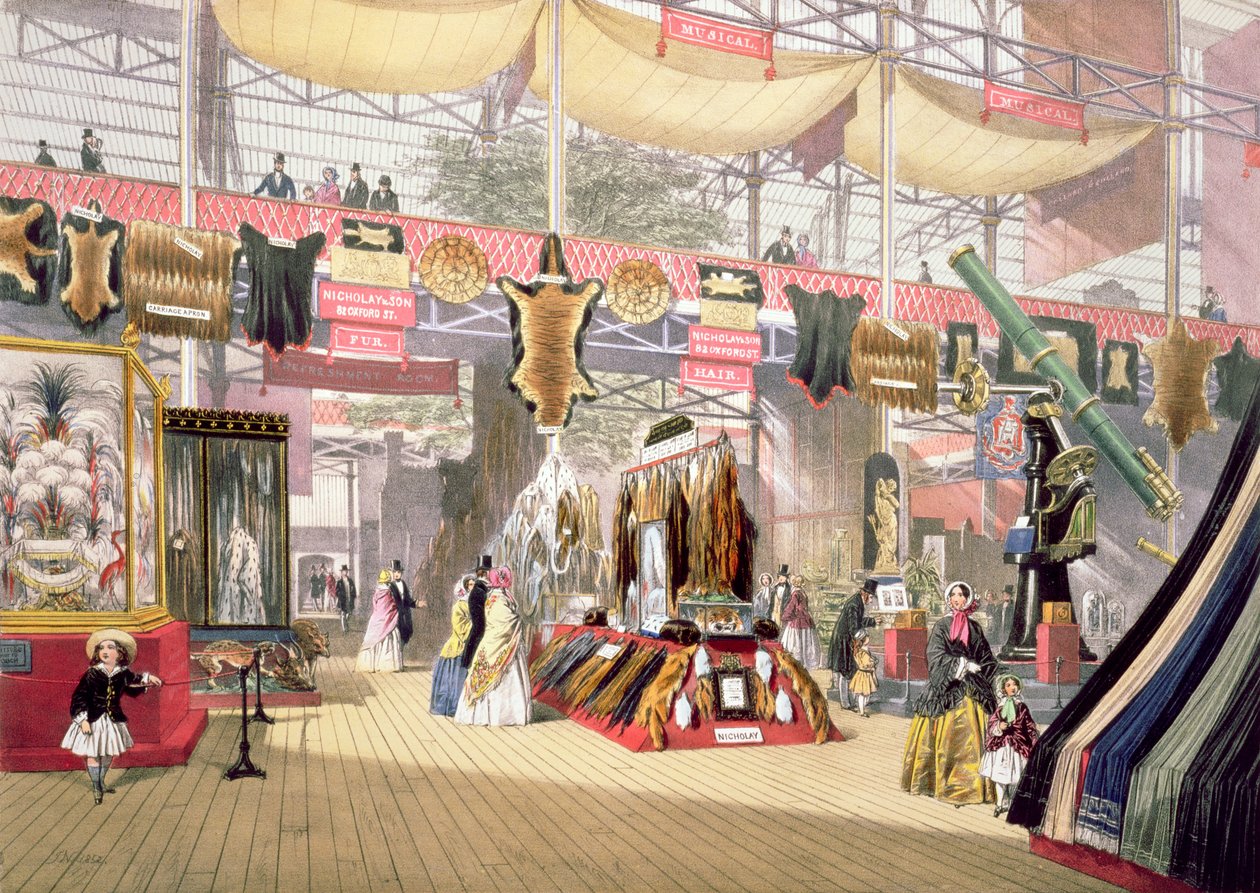 Große Ausstellung, 1851: Pelzstand, für Dickinson Brothers von Joseph Nash