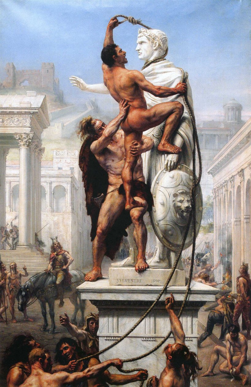 Die Plünderung Roms durch die Westgoten im Jahr 410, 1890 von Joseph Noel Sylvestre