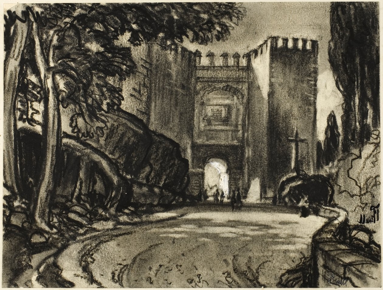 Ein Tor von Segovia von Joseph Pennell