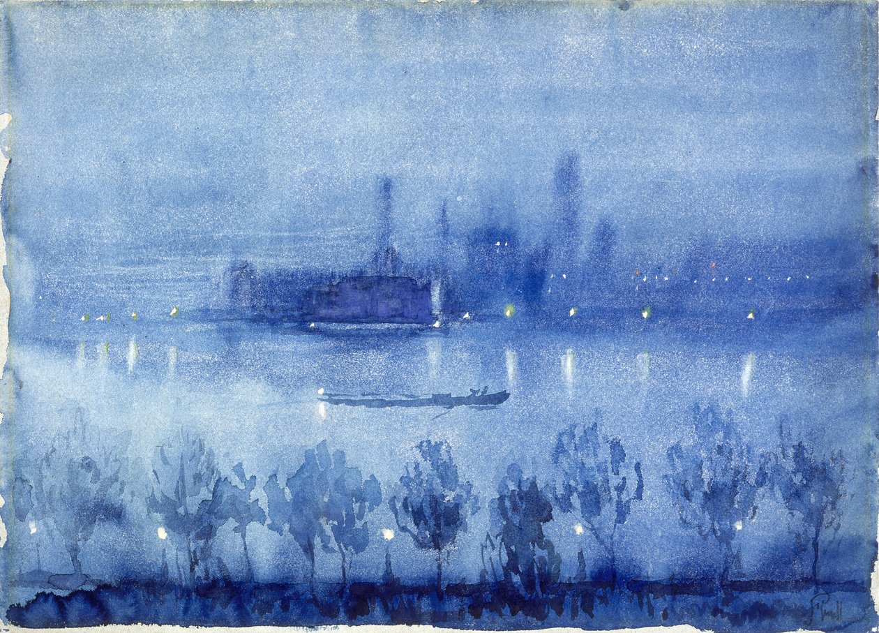 Blaue Nacht, London von Joseph Pennell
