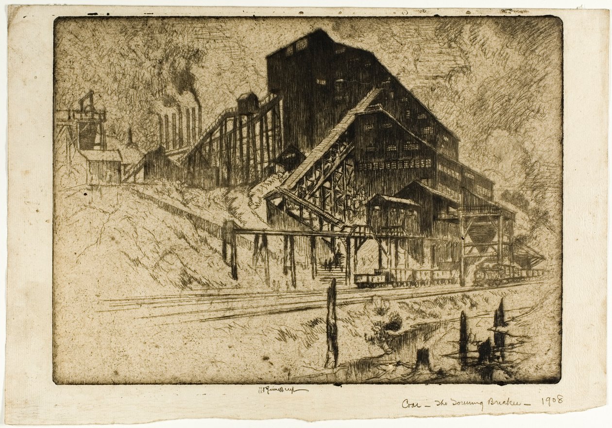 Kohle—Der hoch aufragende Brecher von Joseph Pennell