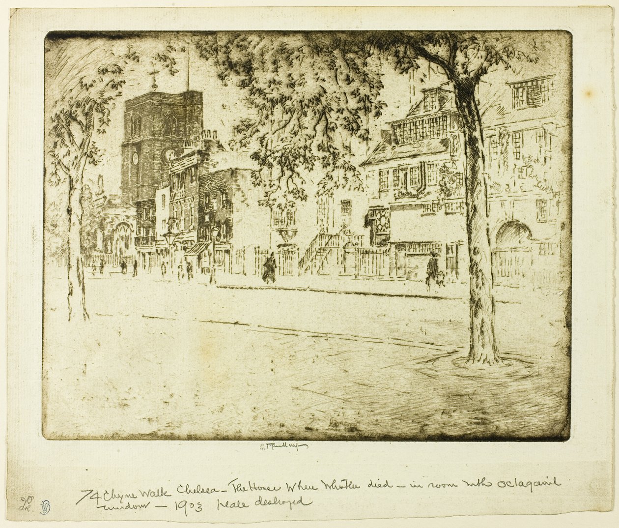 Haus, in dem Whistler starb von Joseph Pennell