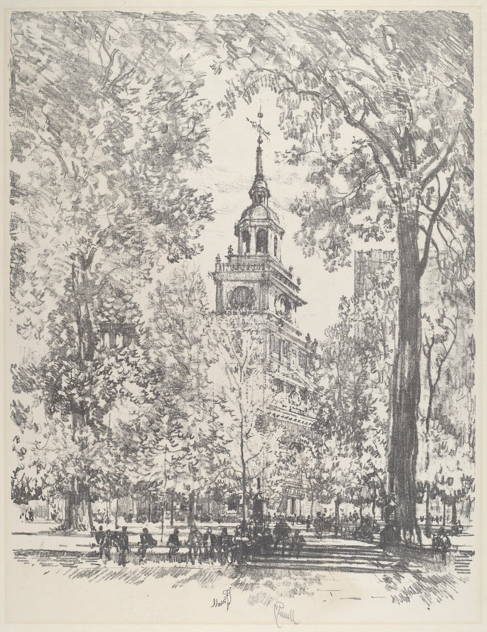 Unabhängigkeitsplatz und das Staatshaus von Joseph Pennell