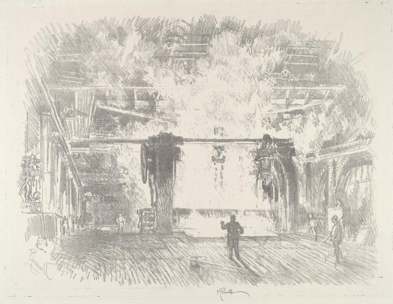Herstellung von Panzerplatten von Joseph Pennell