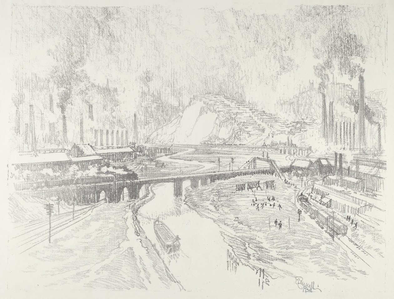 Munitionsstadt, 1916 von Joseph Pennell