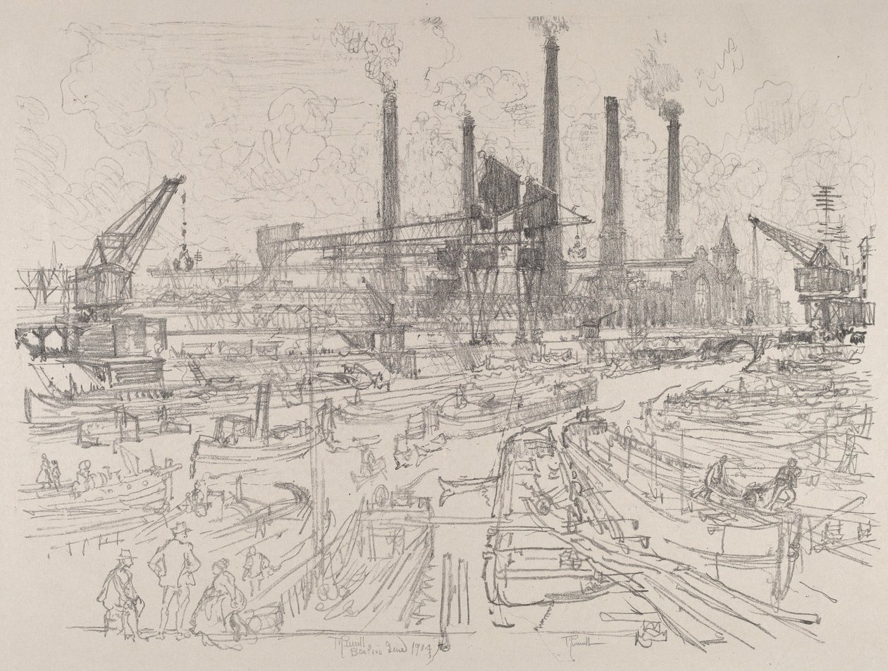 Kraftwerk, Berlin von Joseph Pennell