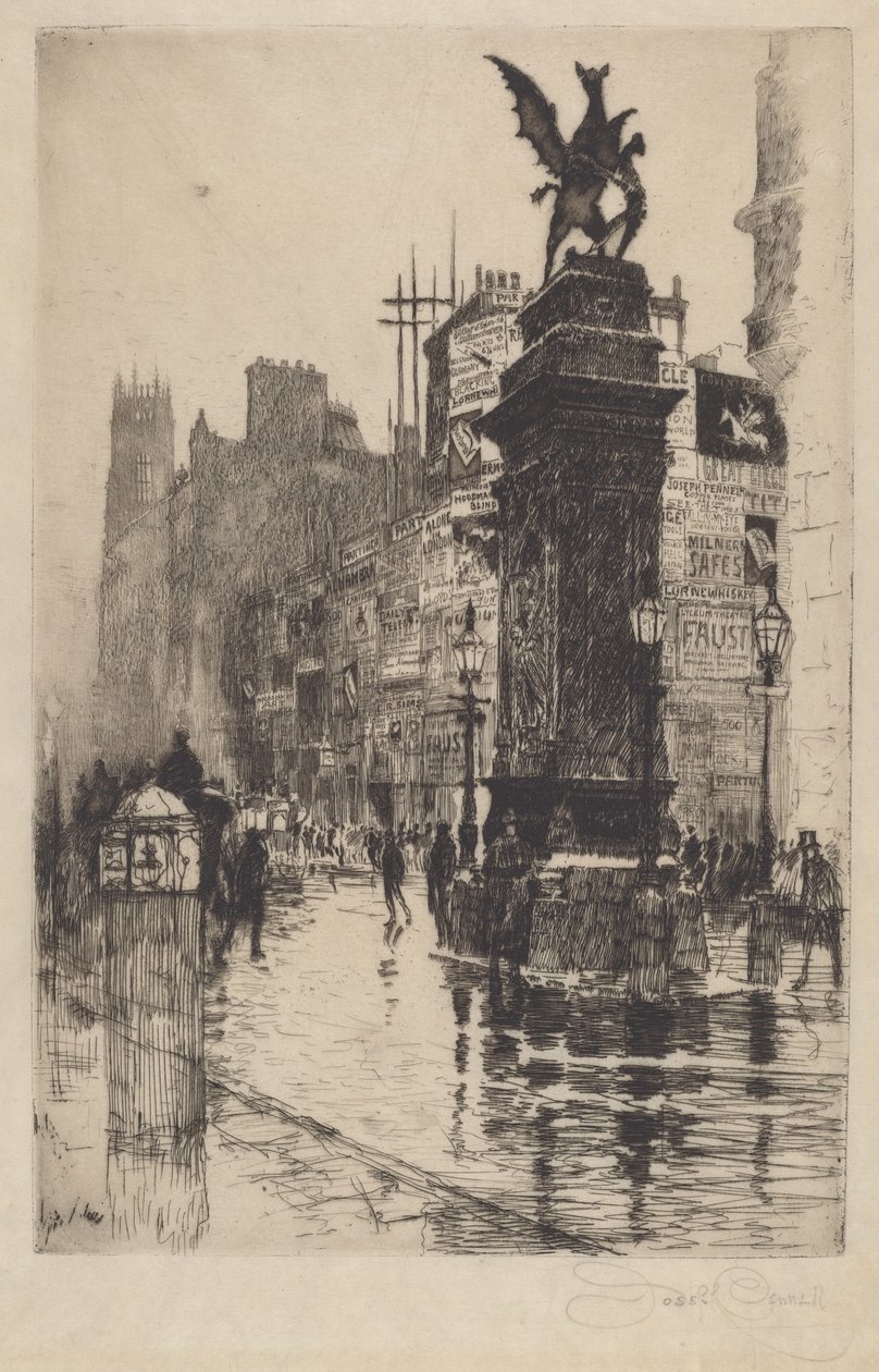 Temple Bar, 1885 von Joseph Pennell