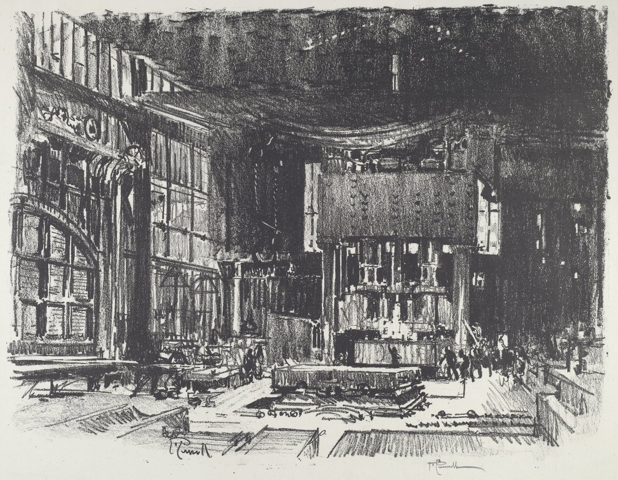 Die Akolythen bereiten den Altar des Kriegsgottes vor von Joseph Pennell