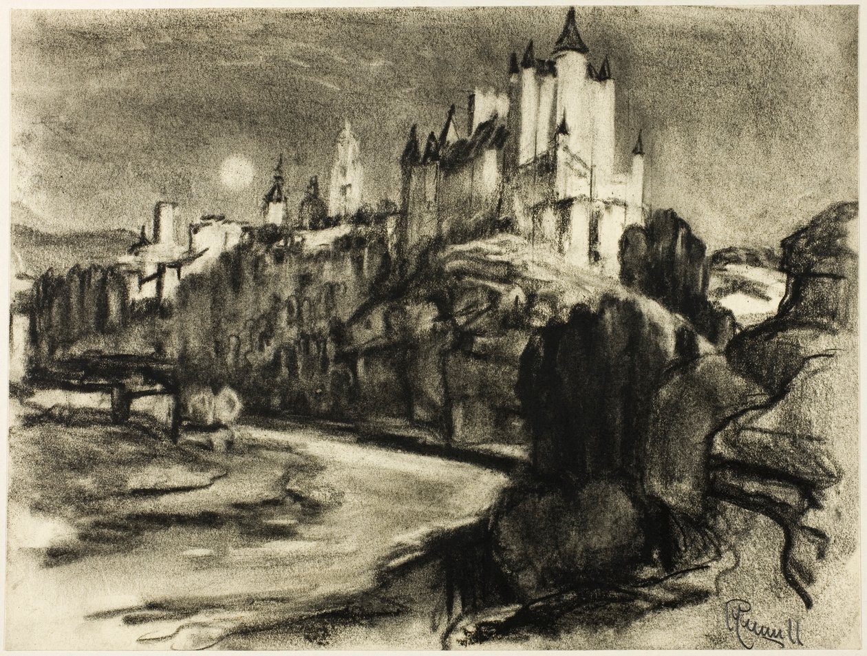 Der Alcazar, Segovia von Joseph Pennell