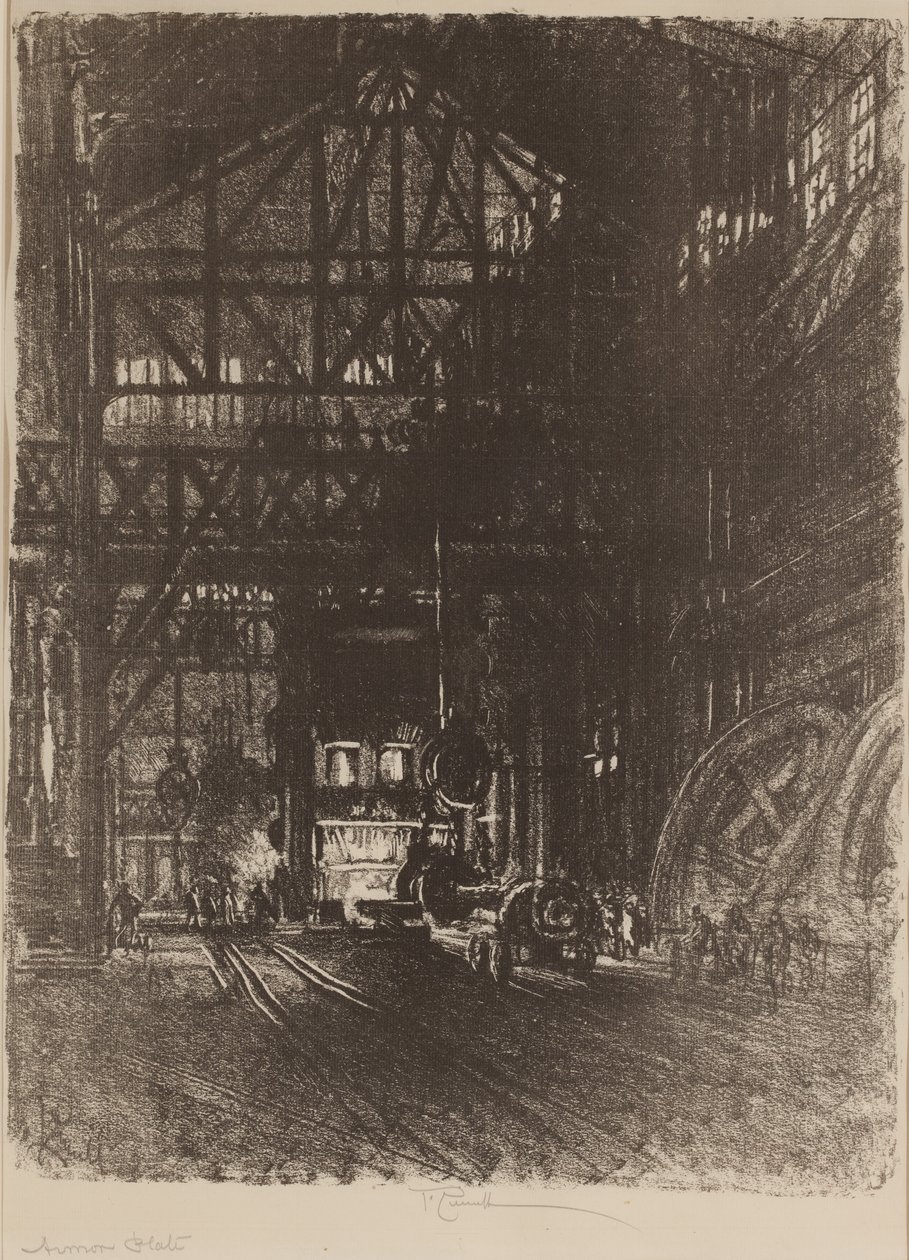 Die Panzerplattenpresse von Joseph Pennell