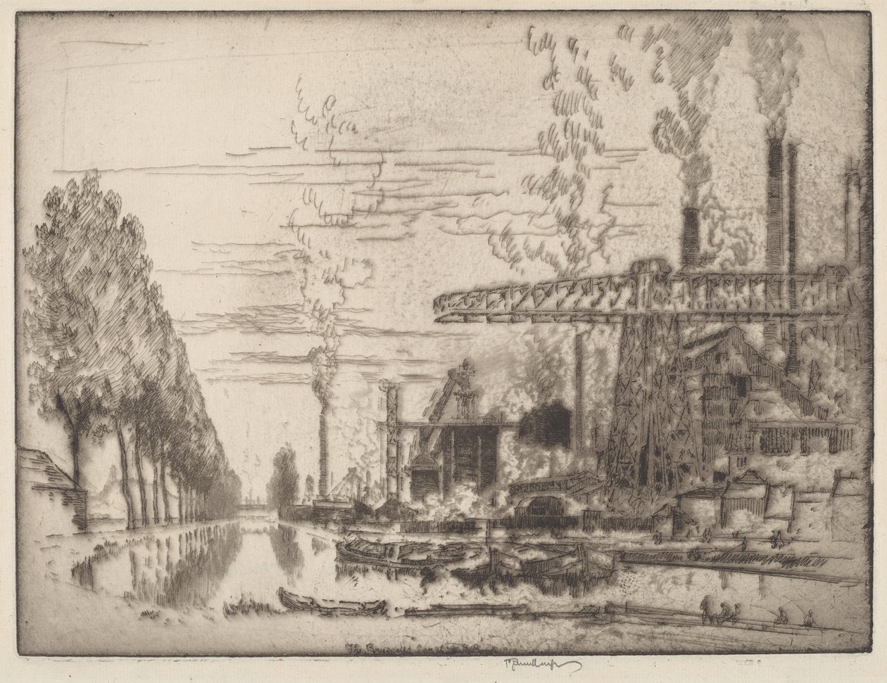 Der Brüsseler Kanal, Ein moderner Hobbema von Joseph Pennell