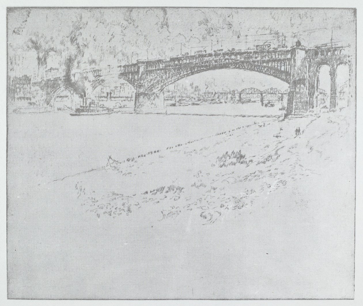 Die Eads-Brücke, St. Louis von Joseph Pennell