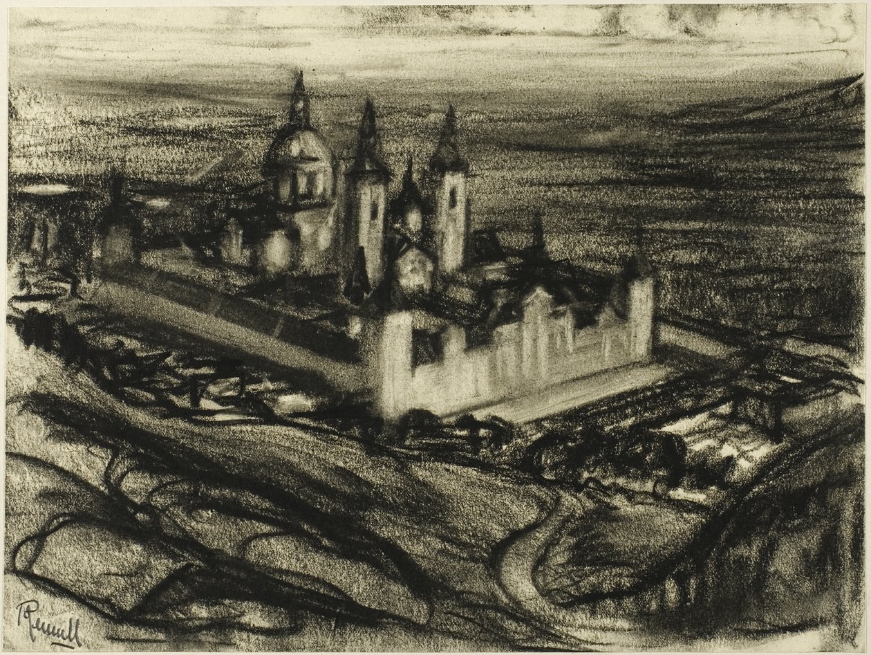 Der Escorial vom Sitz von Philipp von Joseph Pennell