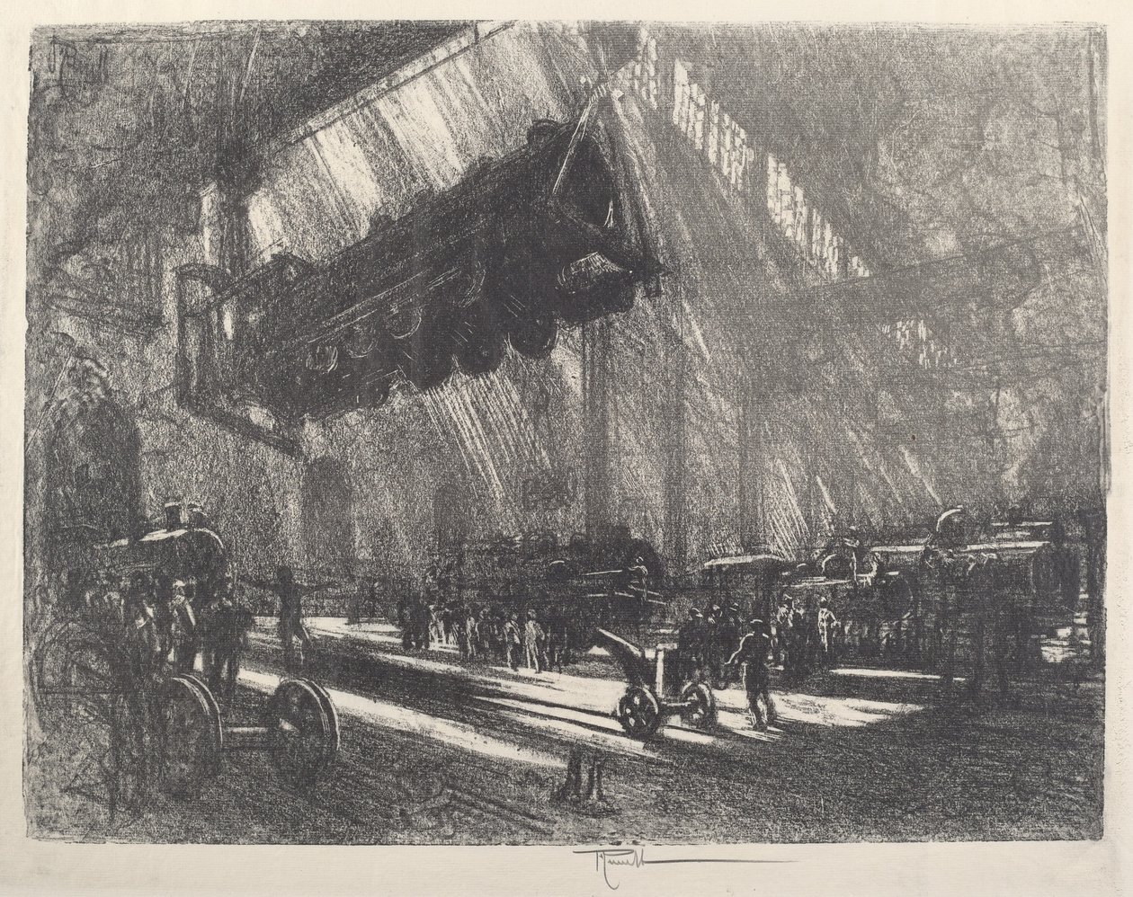 Die Fliegende Lokomotive, 1917 von Joseph Pennell