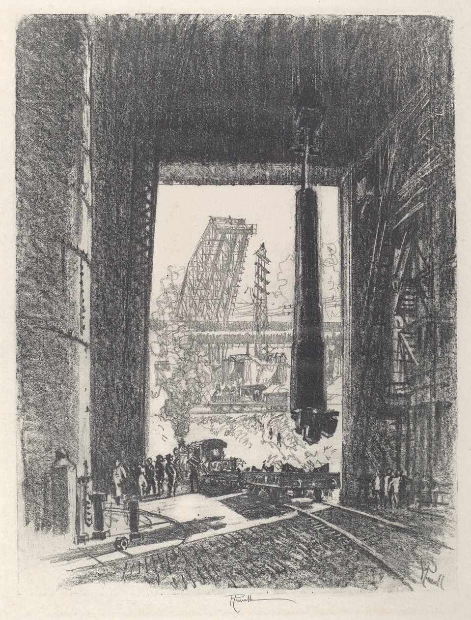 Die Geschützgrube, Nr. I von Joseph Pennell