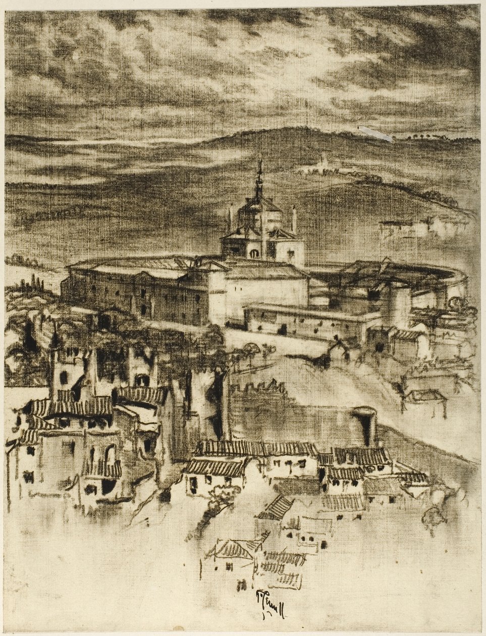 Das Hospiz des Heiligen Johannes, Toledo von Joseph Pennell