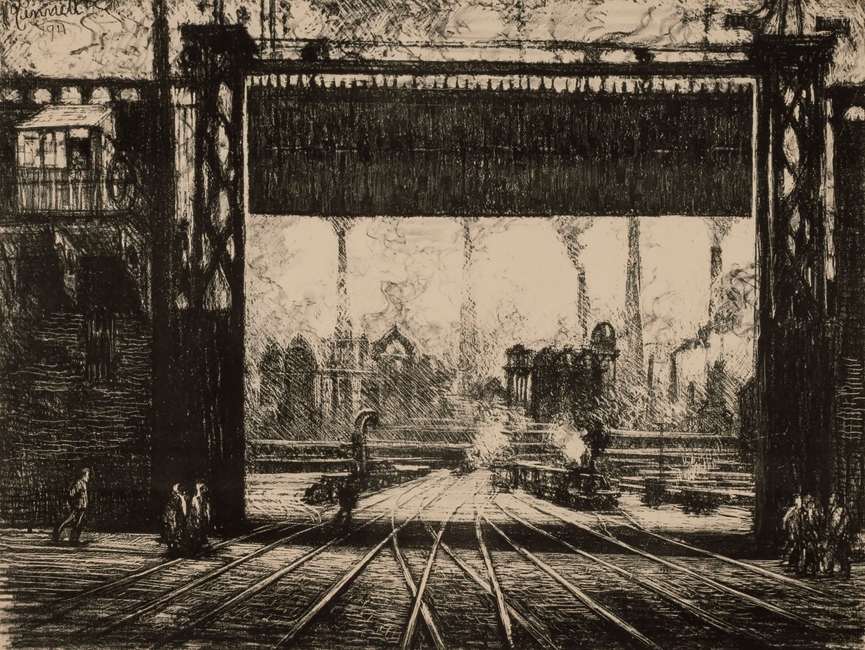 Das Eiserne Tor, Charleroi, aus der Serie „Belgien“ von Joseph Pennell