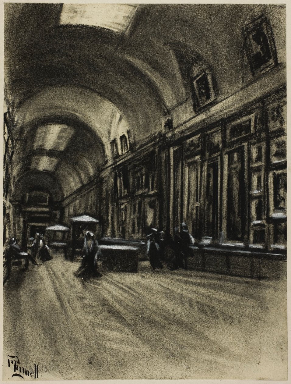 Die lange Galerie, Prado von Joseph Pennell