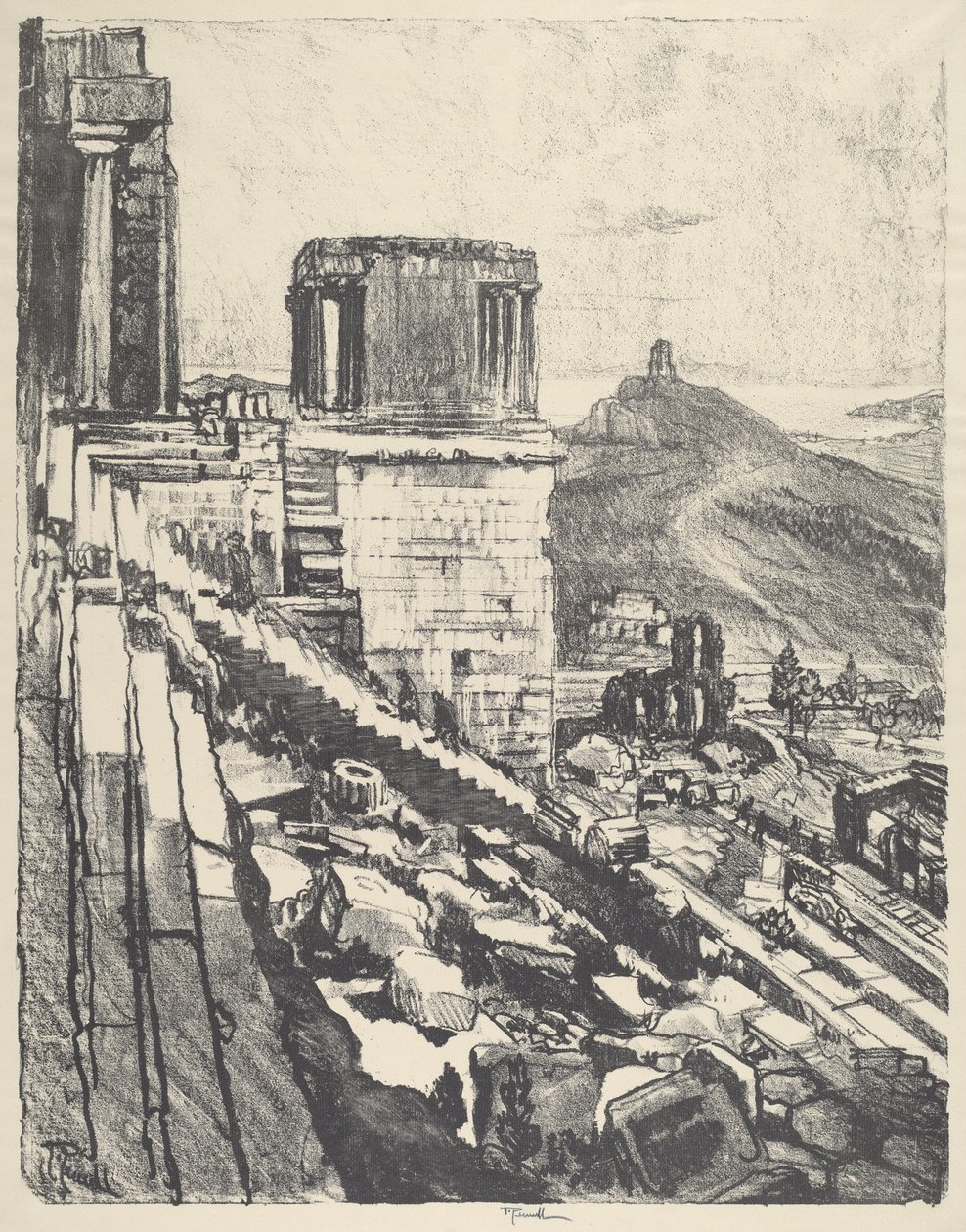 Der Tempel der Nike, Athen, 1913 von Joseph Pennell