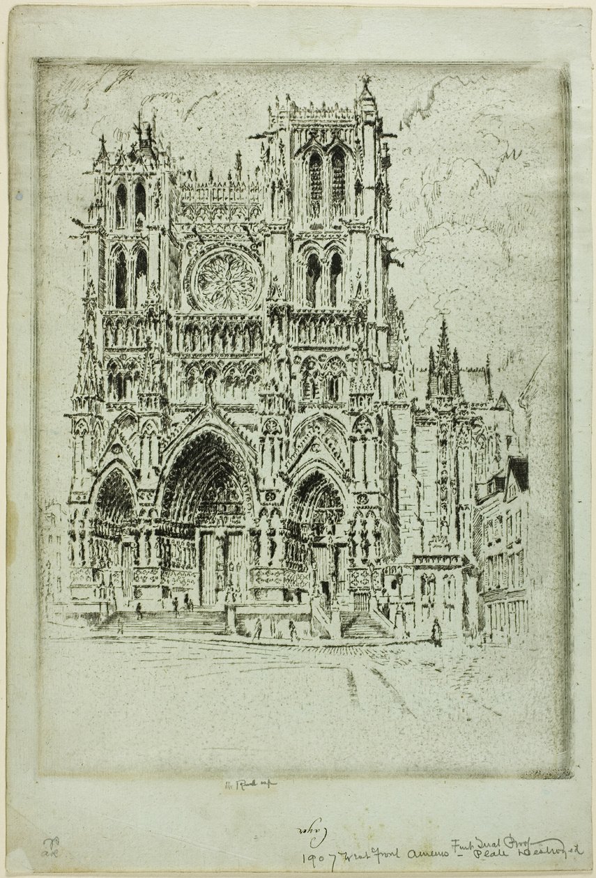 Die Westfassade, Amiens von Joseph Pennell