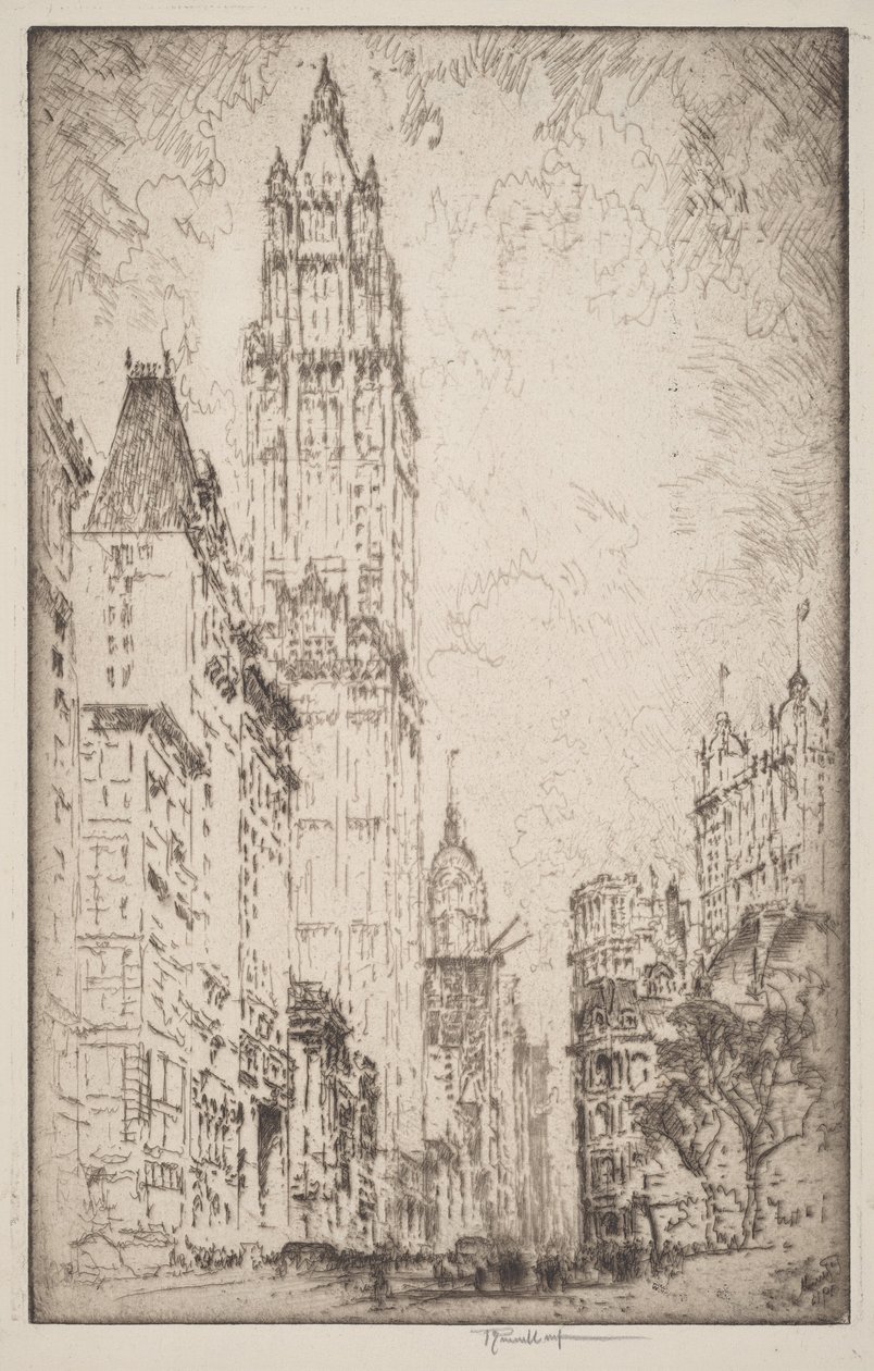 Das Woolworth Building von Joseph Pennell