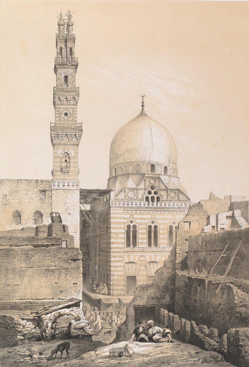 80. Moschee und Grabmal von el Ghoury, in Kairo, 1843 von Joseph Philibert Girault De Prangey