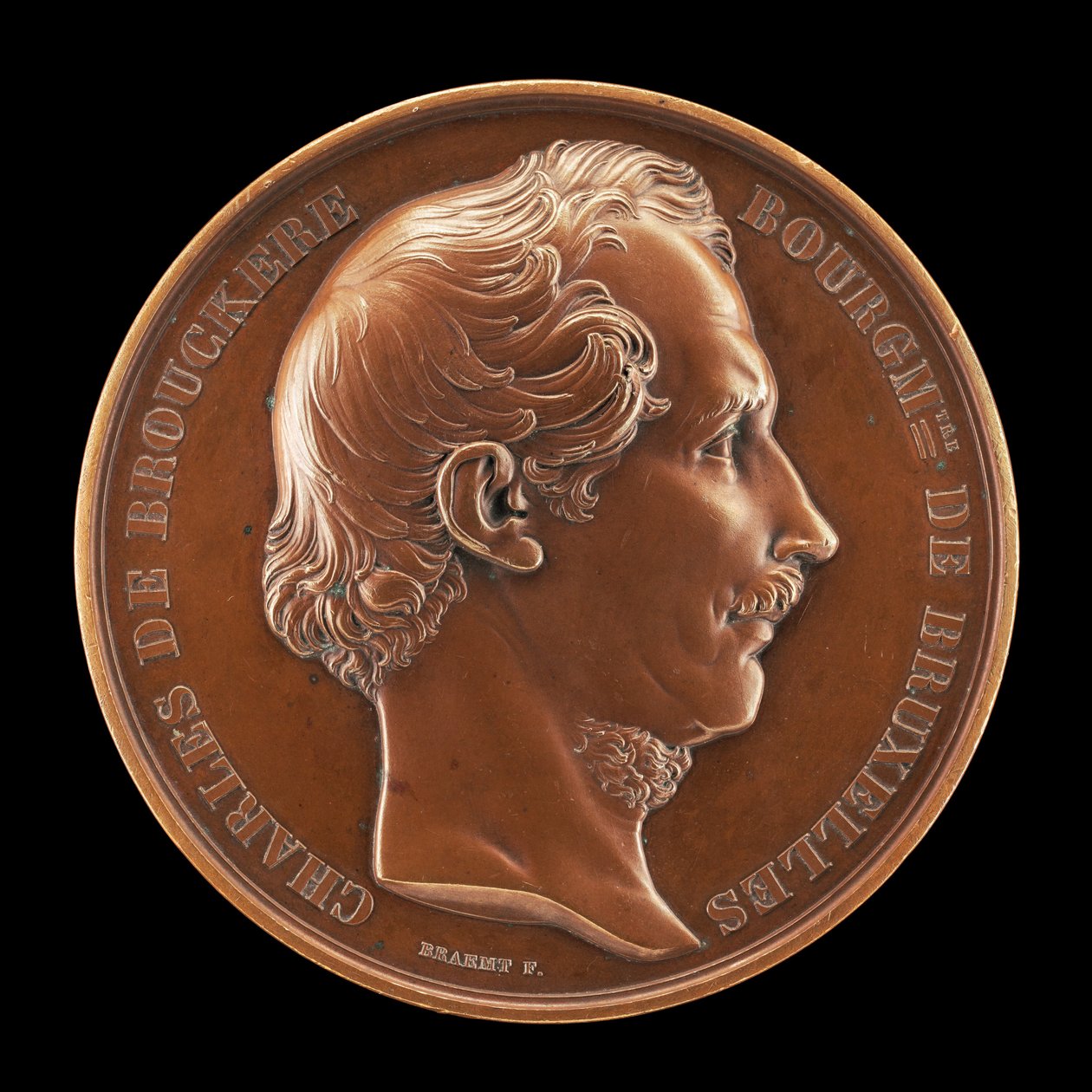 Charles de Brouckère, Bürgermeister von Brüssel 1848 [Vorderseite] von Joseph Pierre Braemt