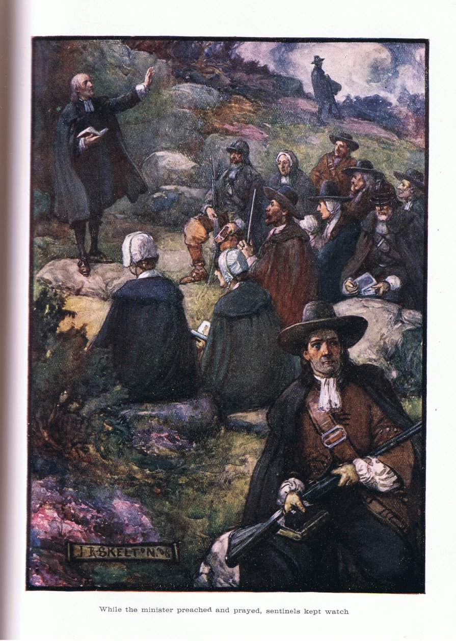 Während die Minister predigten und beteten, hielten Wachen Wache von Joseph Ratcliffe Skelton