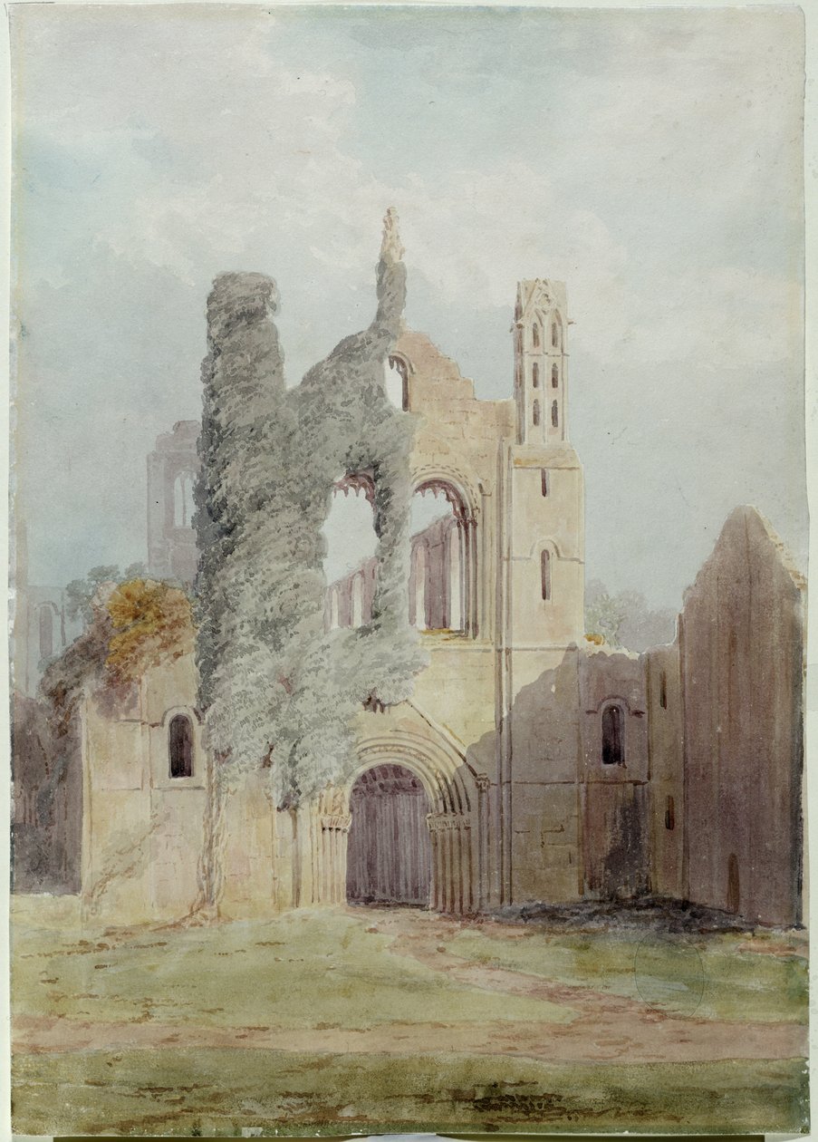 Kirkstall Abbey von der Westfront von Joseph Rhodes