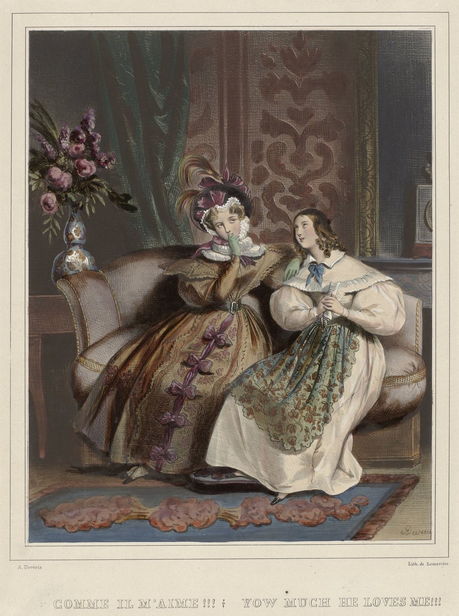 Die Frauen. Galerie modisch, ca. 1830: Wie er mich liebt!!! von Joseph Rose Lemercier