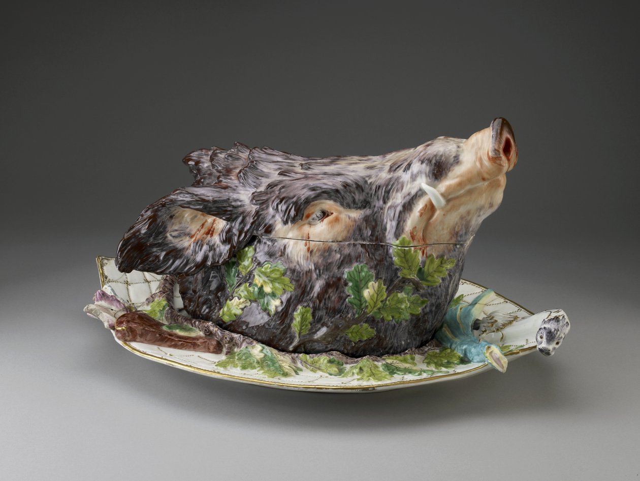 Eberkopf-Terrine, Chelsea Porzellanmanufaktur, ca. 1758 von Joseph Willems