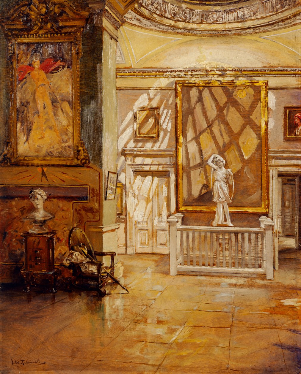 Nordvorzimmer aus dem Grünen Samtzimmer, Chiswick House von Joseph Williams Topham Vinall