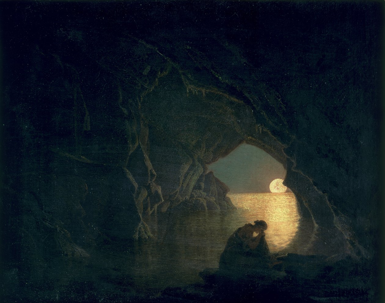 Eine Grotte mit der Figur von Julia, 1780 von Joseph Wright of Derby