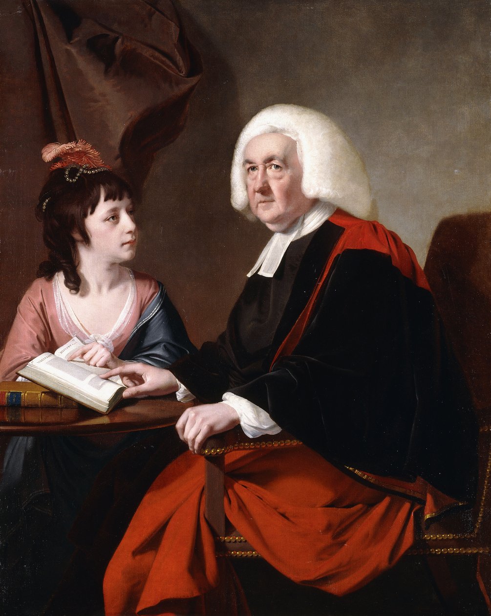 Porträt von Rev. Thoms Wilson D.D. und seiner Adoptivtochter, Miss Catherine Macauley von Joseph Wright of Derby