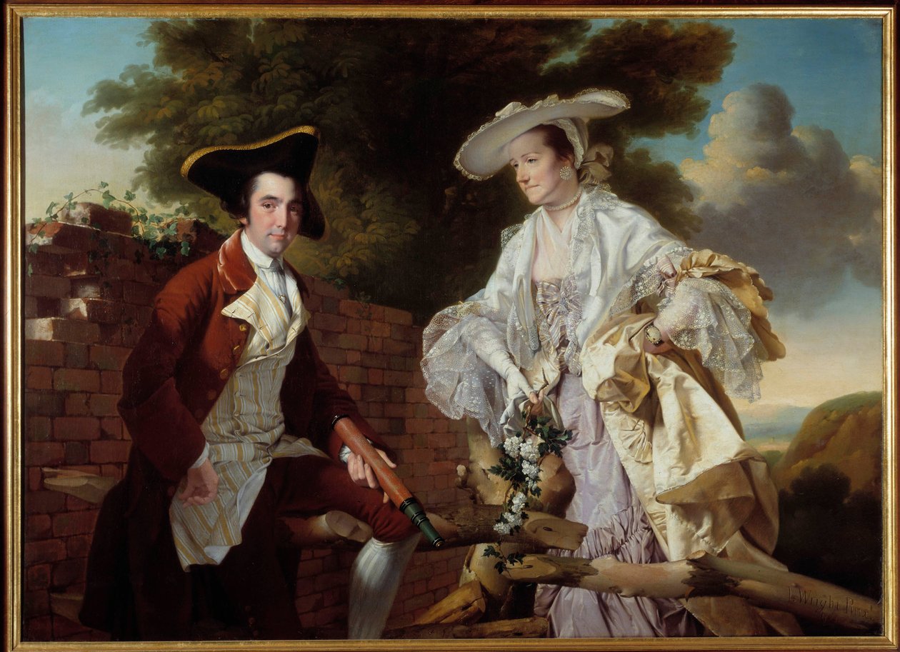 Porträt des Kartographen Peter Perez Burdett und seiner Frau Hannah von Joseph Wright of Derby