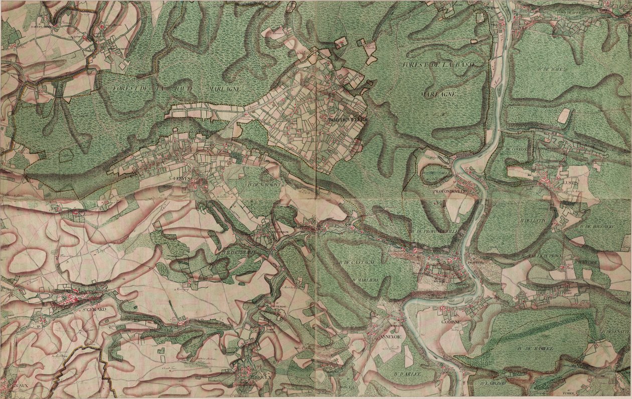 Karte von St. Gerard - Saint-Gérard von Joseph de Ferraris