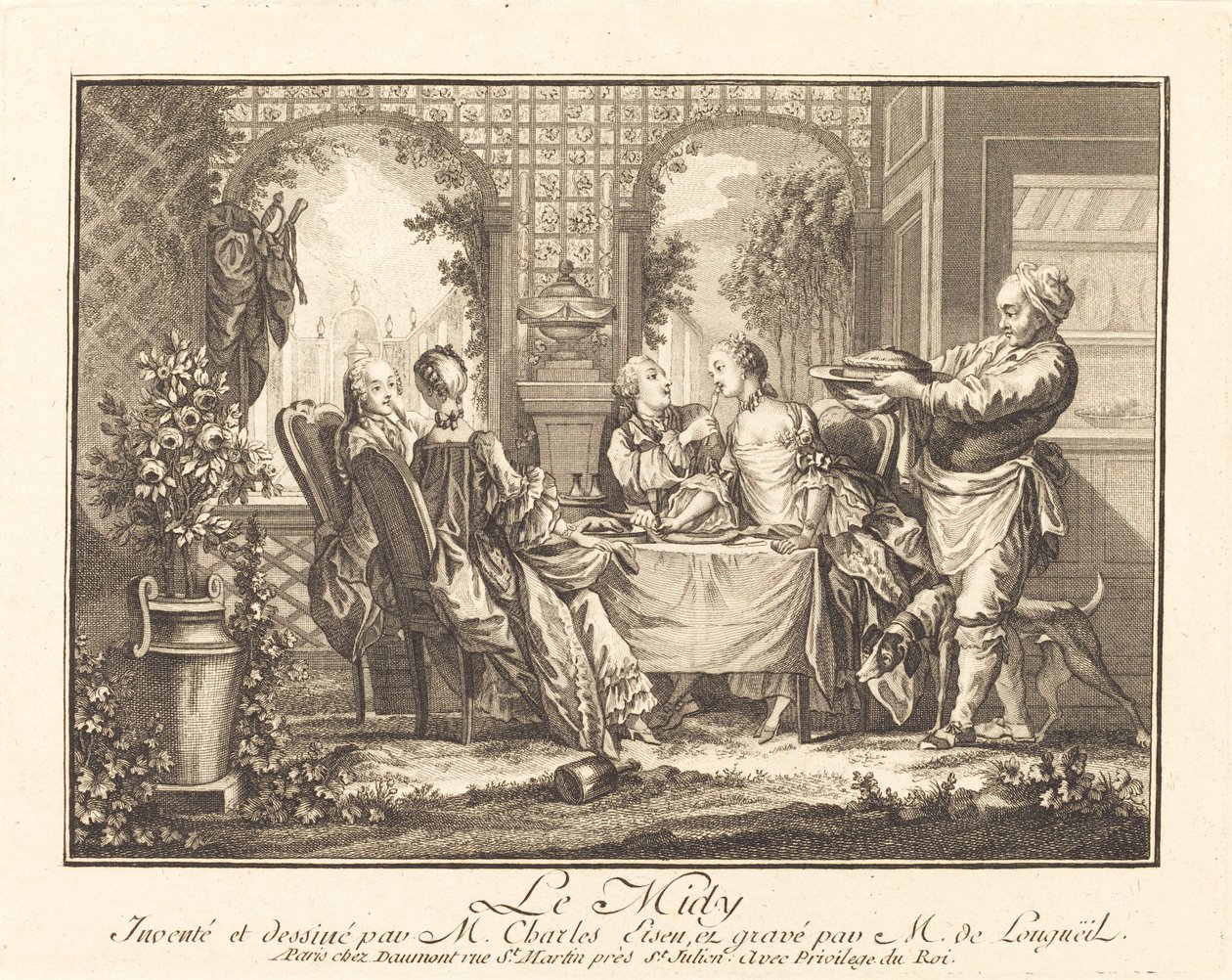 Der Mittag von Joseph de Longueil after Charles Eisen