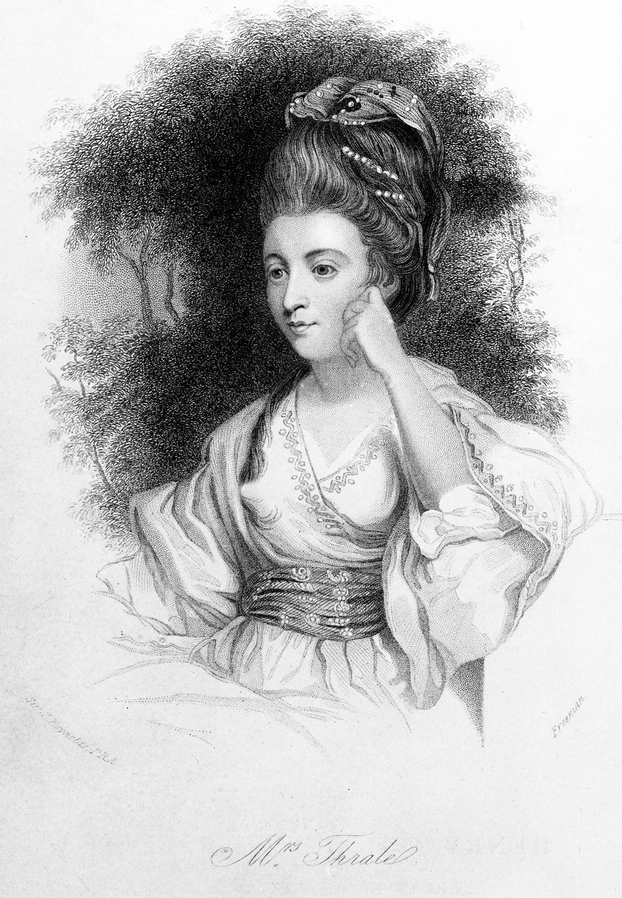Hester Thrale, graviert von Samuel Freeman, 1842