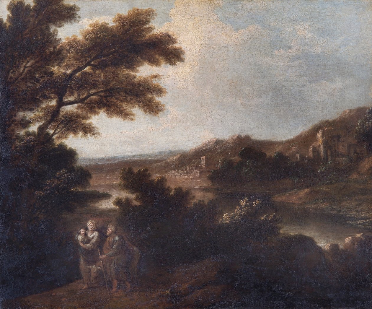 Landschaft mit der Flucht nach Ägypten von Joshua Reynolds