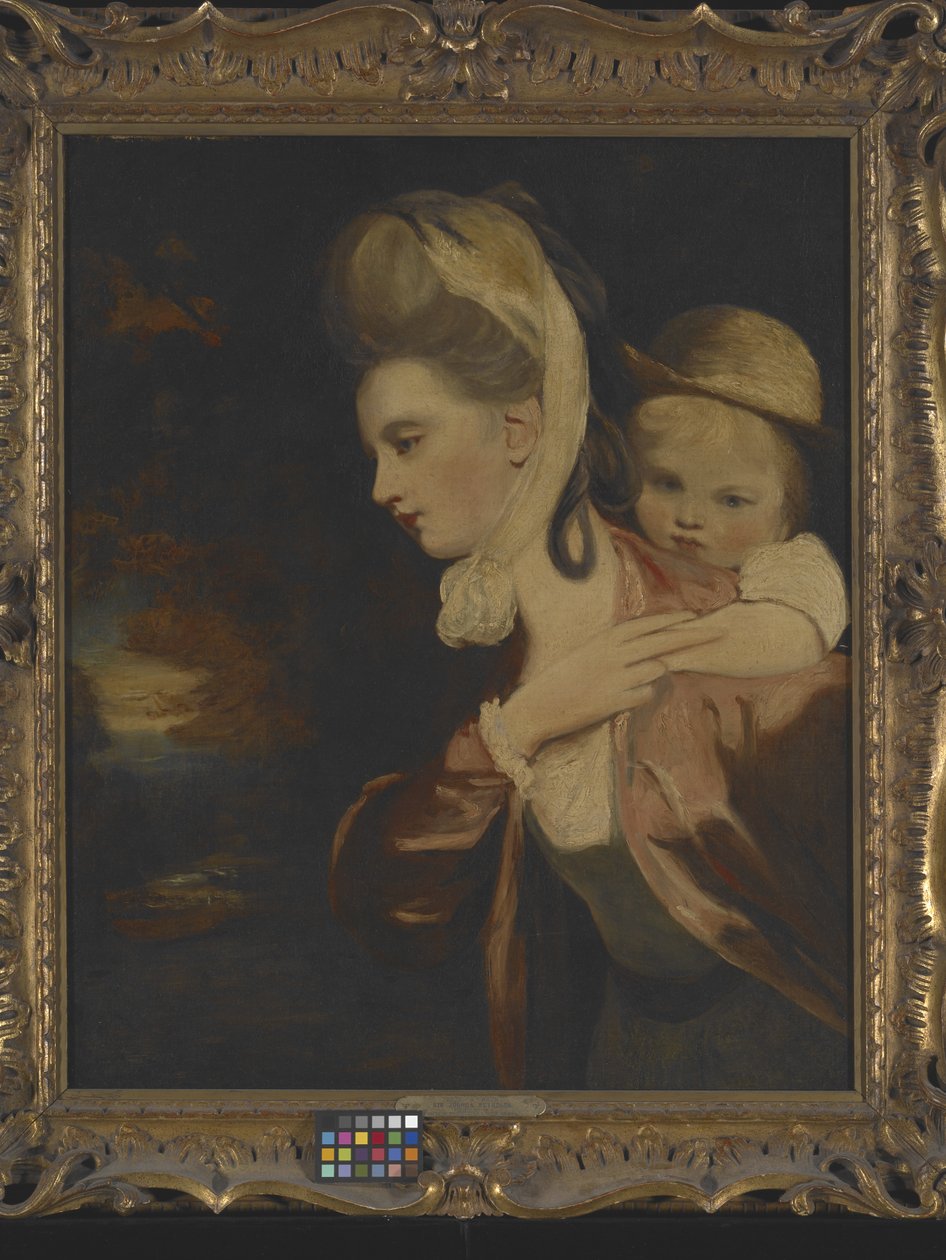 Huckepack (Mrs. Payne Gallaway und Kind) (Kopie von) von Joshua Reynolds