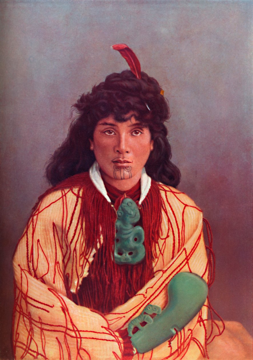Eine Maori-Dame in voller Tracht, 1902 von Josiah Martin