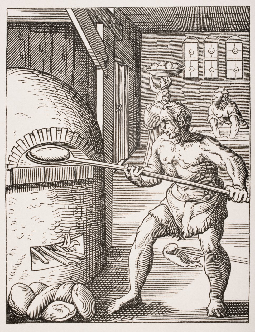Der Bäcker. 19. Jahrhundert Reproduktion des 16. Jahrhunderts (Gravur) von Jost (after) Amman